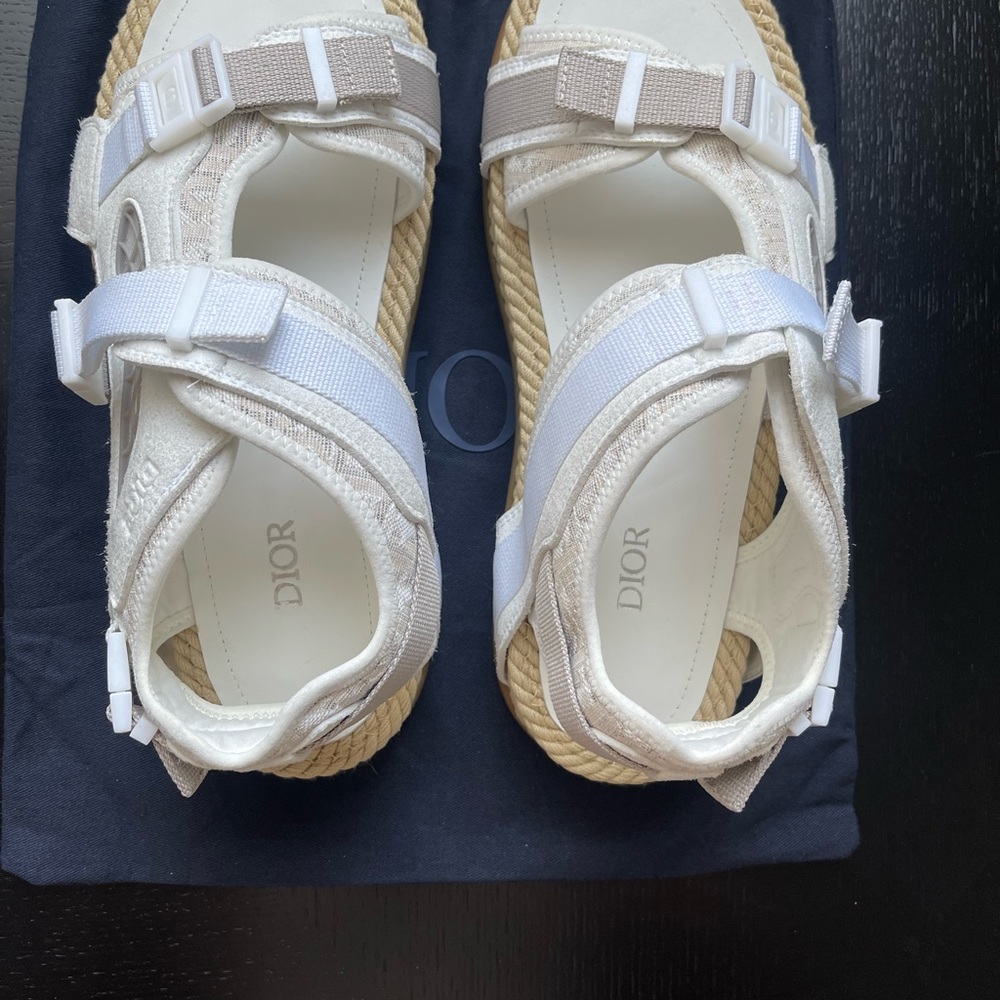 Guaranteed Authentic Dior Men’s Atlas Sandals - White - Size 43 - New - Picture 7 of 10